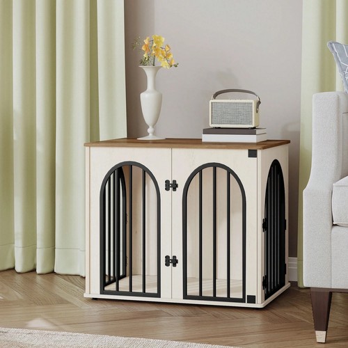Wooden dog crate archdoor - dog,