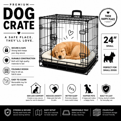 Small dog crate - dog, double