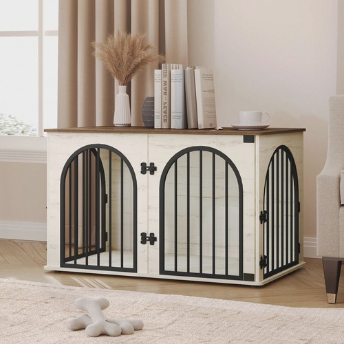 Wooden dog crate furniture - dog,
