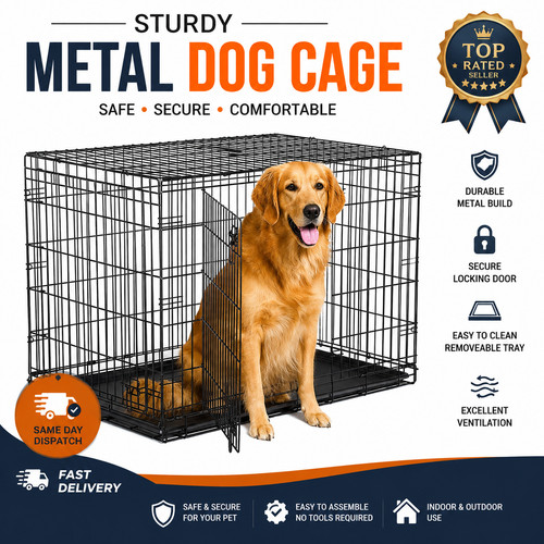 Metal dog cage puppy - metal,