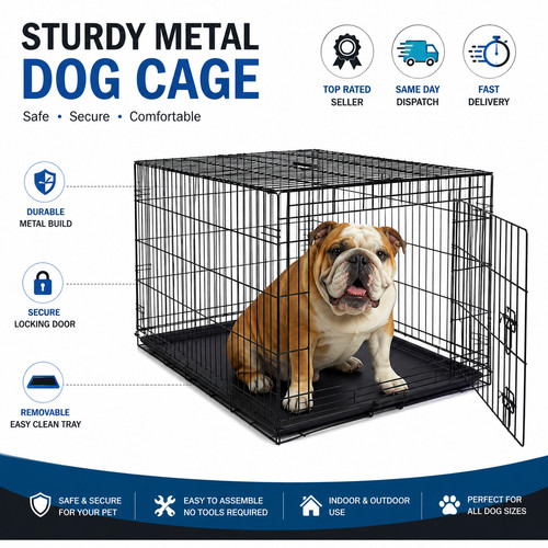 Dog cage puppy crate metal - crate,
